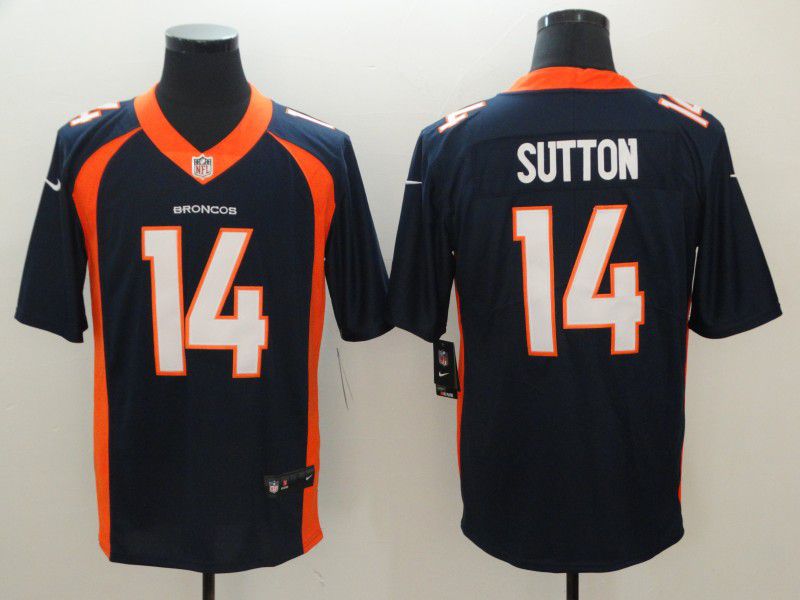 Men Denver Broncos #14 Sutton Blue Nike Vapor Untouchable Limited Playe NFL Jerseys->denver broncos->NFL Jersey